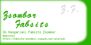 zsombor fabsits business card
